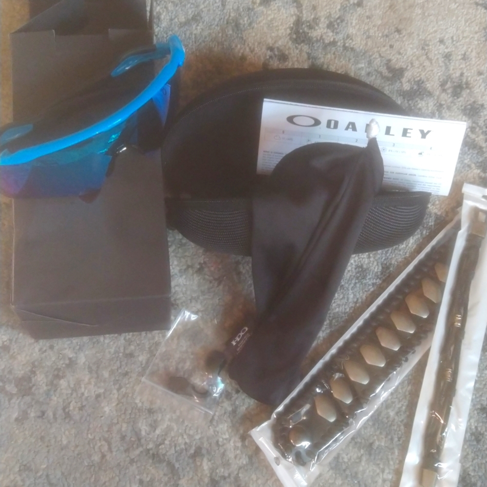 Oakley EVZERO Path Sky Frame Prism Ruby Lens Sunglasses W/case, etc.+bonuses